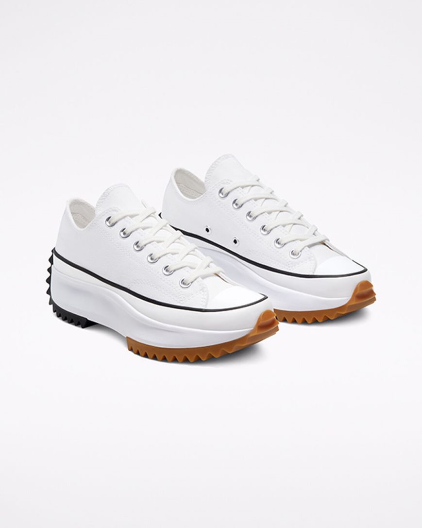 Women's Converse Run Star Hike Low Top Platform Shoes White / Black | AU 08534I